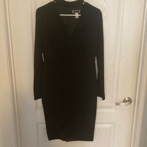 Elegant Black Long Sleeve Dress